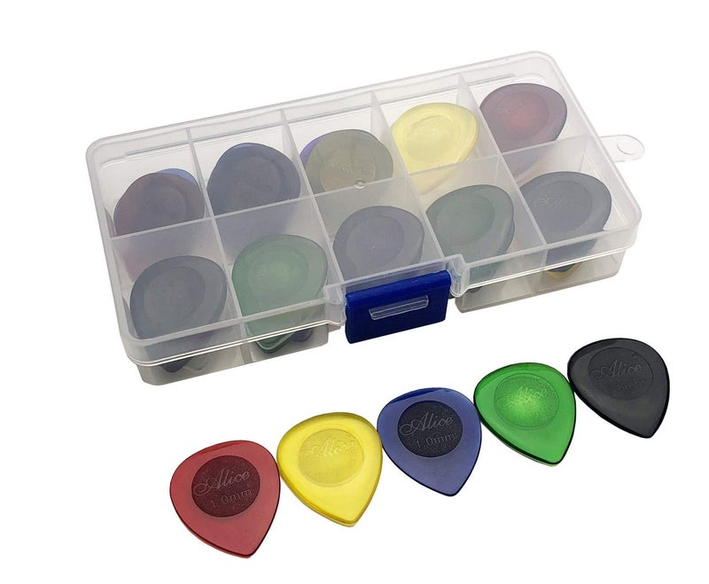 Alice 30pcs Alice Durable Clear Large Size Bass Rock Heavy Metal Guitar Picks Plectrum 1.0/2.0/3.0 mm With Pick Case Storage Box - Image 2